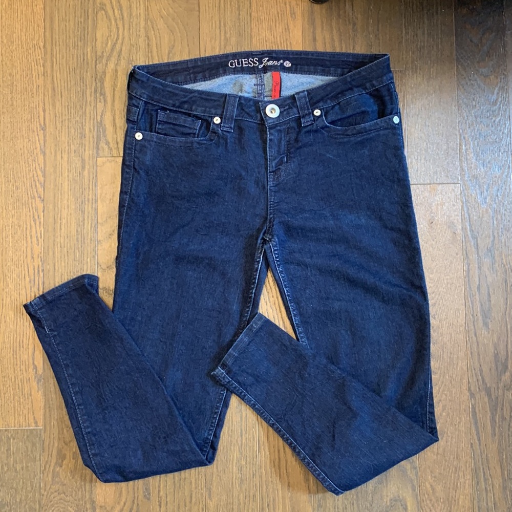 Guess Los Angeles 1981 dark wash stretchy power skinny jeans